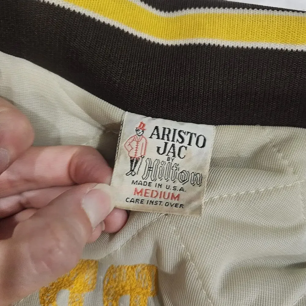 Vintage Aristo Jac Satin Jacket Mens Medium LONG BRANCH SALOON Sanford Michigan